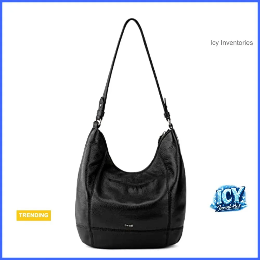Large Leather Hobo Handbag with Zipper Pockets for Everyday Travel